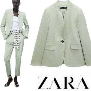 Zara Fitted Blazer with Inverted Lapel Size 2 New With Tag